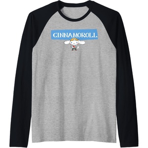image:imageCinnamoroll Collection Streetwear Logo Raglan Baseball TeeBlackAthletic Heather