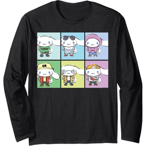 image:imageCinnamoroll Collection Streetwear Squares Long Sleeve TShirtBlack