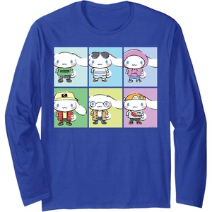 image:imageCinnamoroll Collection Streetwear Squares Long Sleeve TShirtRoyal Blue