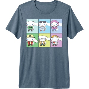 image:imageCinnamoroll Collection Streetwear Squares Premium Triblend TShirtSlate Grey