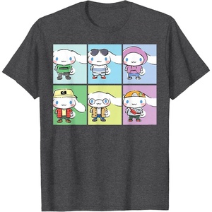 image:imageCinnamoroll Collection Streetwear Squares TShirtDark Heather Grey
