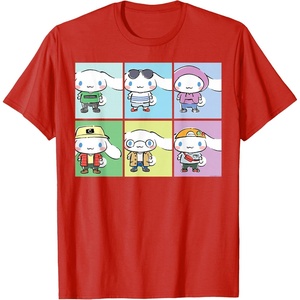image:imageCinnamoroll Collection Streetwear Squares TShirtRed
