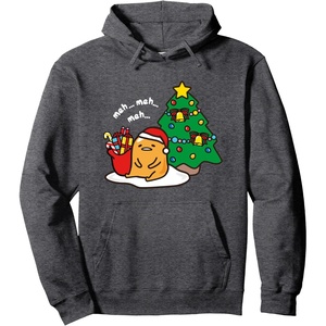 image:imageGudetama Christmas Tree Hoodie Sweatshirt Pullover HoodieDark Heather Grey