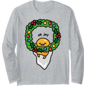 image:imageGudetama Christmas Wreath Long Sleeve Long Sleeve TShirtHeather Grey