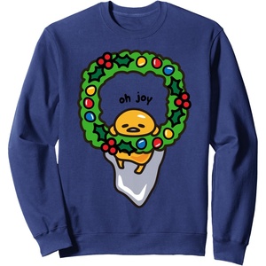 image:imageGudetama Christmas Wreath Sweatshirt SweatshirtNavy Blue