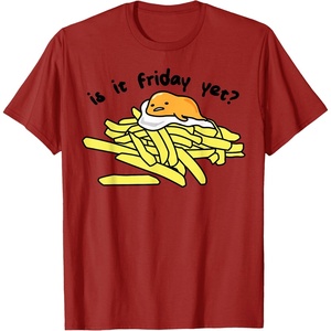 image:imageGudetama The Lazy Egg is It Friday Yet TShirt SmallCranberry Red