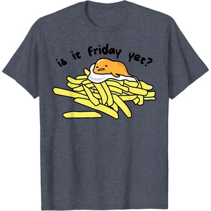 image:imageGudetama The Lazy Egg is It Friday Yet TShirt SmallHeather Blue