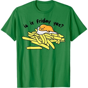 image:imageGudetama The Lazy Egg is It Friday Yet TShirt SmallKelly Green