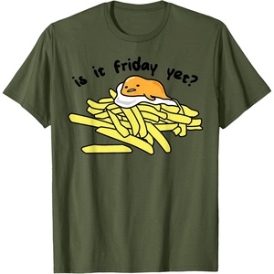 image:imageGudetama The Lazy Egg is It Friday Yet TShirt SmallOlive Green
