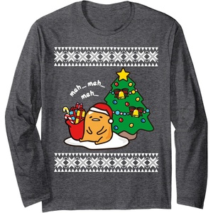 image:imageGudetama Ugly Christmas Long Sleeve Long Sleeve TShirtDark Heather Grey