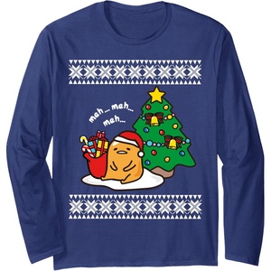 image:imageGudetama Ugly Christmas Long Sleeve Long Sleeve TShirtNavy Blue