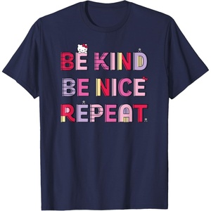 image:imageHello Kitty Be Kind Be Nice Repeat TShirtNavy Blue