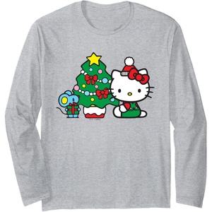 image:imageHello Kitty Christmas Tree Long Sleeve Long Sleeve TShirtHeather Grey