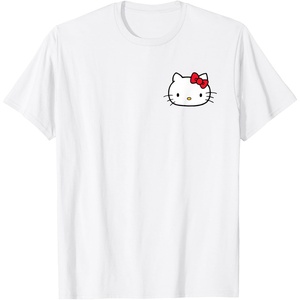 image:imageHello Kitty Front and Back Red Bow Logo Tee Shirt TShirtWhite