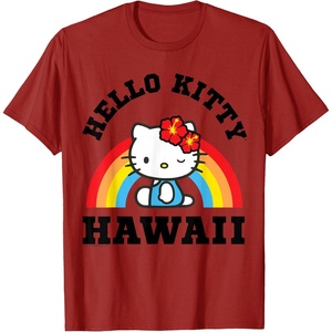 image:imageHello Kitty Hawaii Rainbow Tee Shirt TShirtCranberry Red