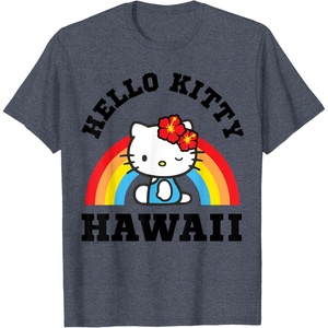 image:imageHello Kitty Hawaii Rainbow Tee Shirt TShirtHeather Blue