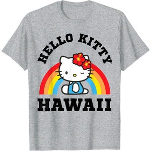 image:imageHello Kitty Hawaii Rainbow Tee Shirt TShirtHeather Grey