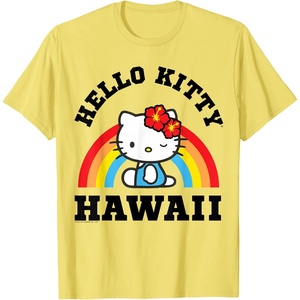 image:imageHello Kitty Hawaii Rainbow Tee Shirt TShirtLemon Yellow