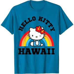 image:imageHello Kitty Hawaii Rainbow Tee Shirt TShirtSapphire Blue