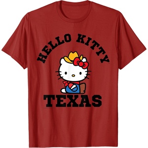 image:imageHello Kitty Heart of Texas Tee Shirt TShirtCranberry Red