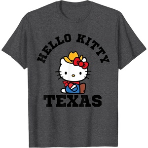 image:imageHello Kitty Heart of Texas Tee Shirt TShirtDark Heather Grey