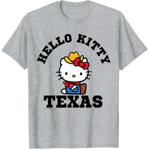 image:imageHello Kitty Heart of Texas Tee Shirt TShirtHeather Grey