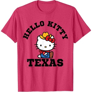 image:imageHello Kitty Heart of Texas Tee Shirt TShirtRed Heather