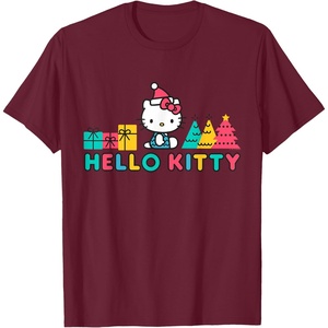 image:imageHello Kitty Holiday Spirit Christmas Tee Shirt TShirtBurgundy