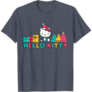 image:imageHello Kitty Holiday Spirit Christmas Tee Shirt TShirtHeather Blue