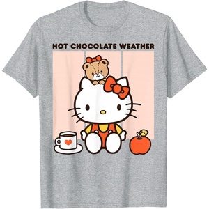 image:imageHello Kitty Hot Chocolate Weather TShirtHeather Grey