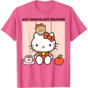 image:imageHello Kitty Hot Chocolate Weather TShirtPink Heather
