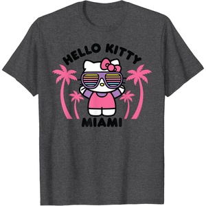image:imageHello Kitty Miami TShirtDark Heather Grey