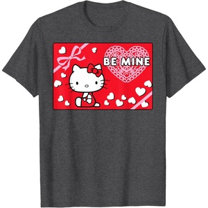 image:imageHello Kitty Valentines Day Be Mine TShirtDark Heather Grey