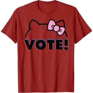 image:imageHello Kitty Vote Bow Outline TShirtCranberry Red