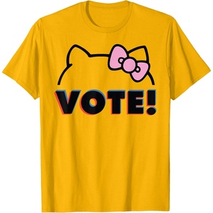 image:imageHello Kitty Vote Bow Outline TShirtGolden Yellow