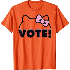 image:imageHello Kitty Vote Bow Outline TShirtOrange