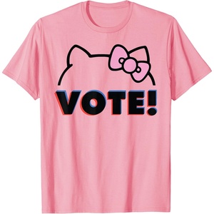 image:imageHello Kitty Vote Bow Outline TShirtPink