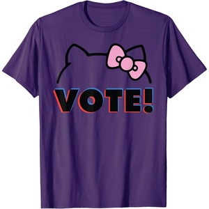image:imageHello Kitty Vote Bow Outline TShirtPurple