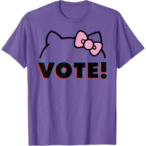 image:imageHello Kitty Vote Bow Outline TShirtPurple Heather