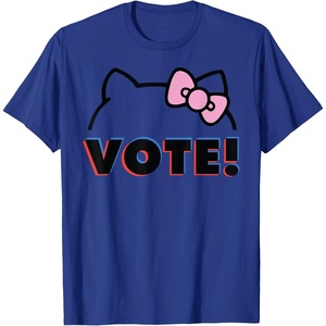 image:imageHello Kitty Vote Bow Outline TShirtRoyal Blue
