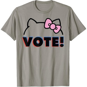 image:imageHello Kitty Vote Bow Outline TShirtSlate Grey