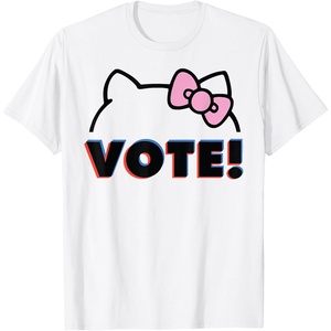 image:imageHello Kitty Vote Bow Outline TShirtWhite