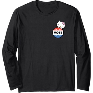 image:imageHello Kitty Vote Button Long Sleeve TShirtBlack