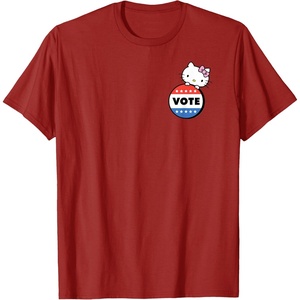 image:imageHello Kitty Vote Button TShirtCranberry Red