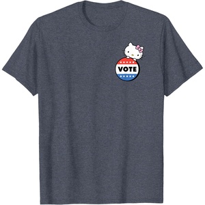 image:imageHello Kitty Vote Button TShirtHeather Blue
