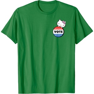 image:imageHello Kitty Vote Button TShirtKelly Green
