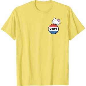 image:imageHello Kitty Vote Button TShirtLemon Yellow