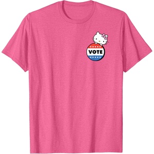 image:imageHello Kitty Vote Button TShirtPink Heather