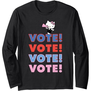 image:imageHello Kitty Vote Cheer Rally Long Sleeve TShirtBlack