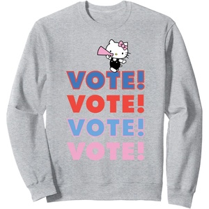 image:imageHello Kitty Vote Cheer Rally SweatshirtHeather Grey